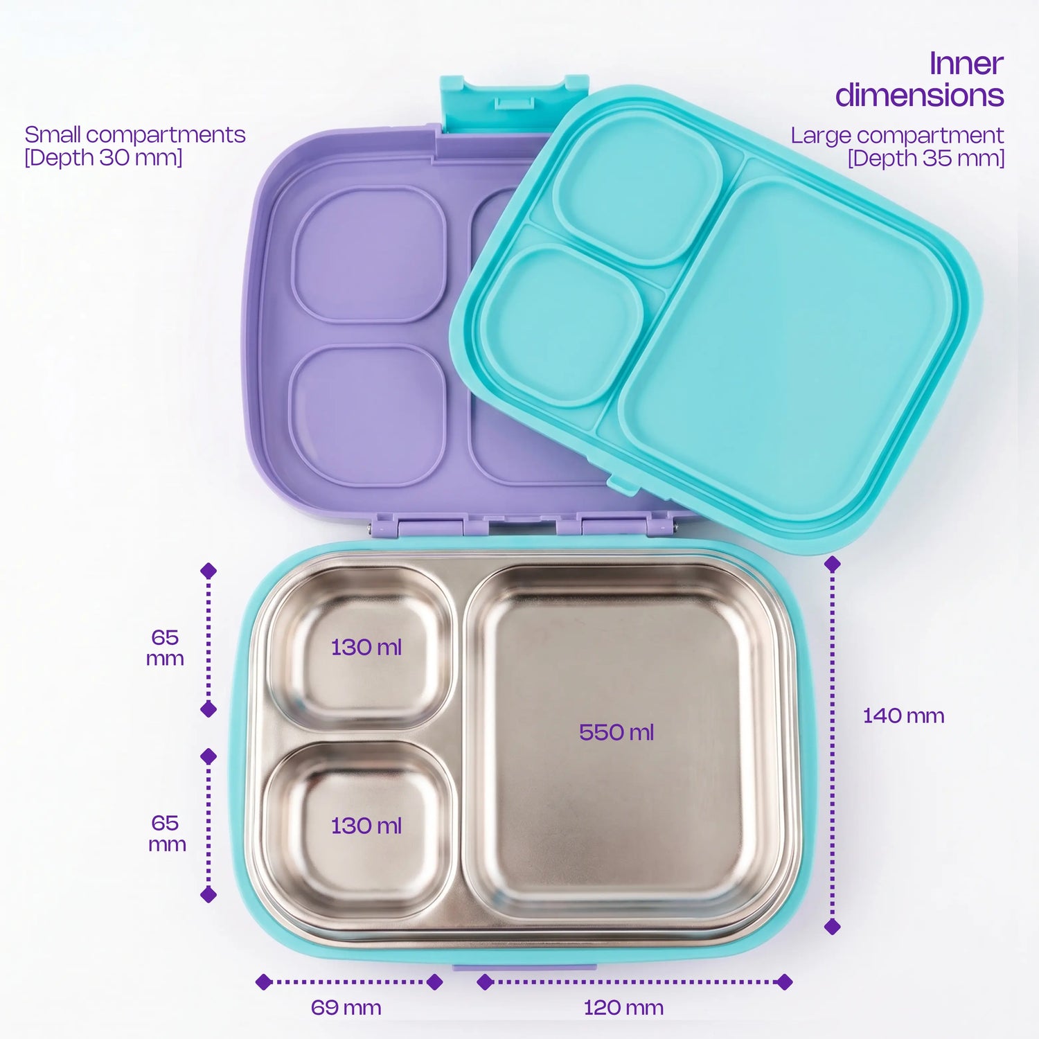 Fiambrera infantil Vault Funk - Morado cian