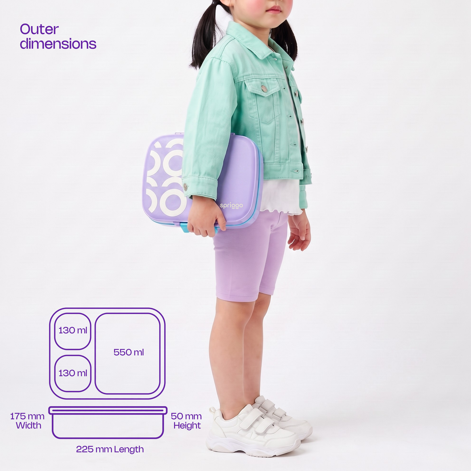Fiambrera infantil Vault Funk - Morado cian