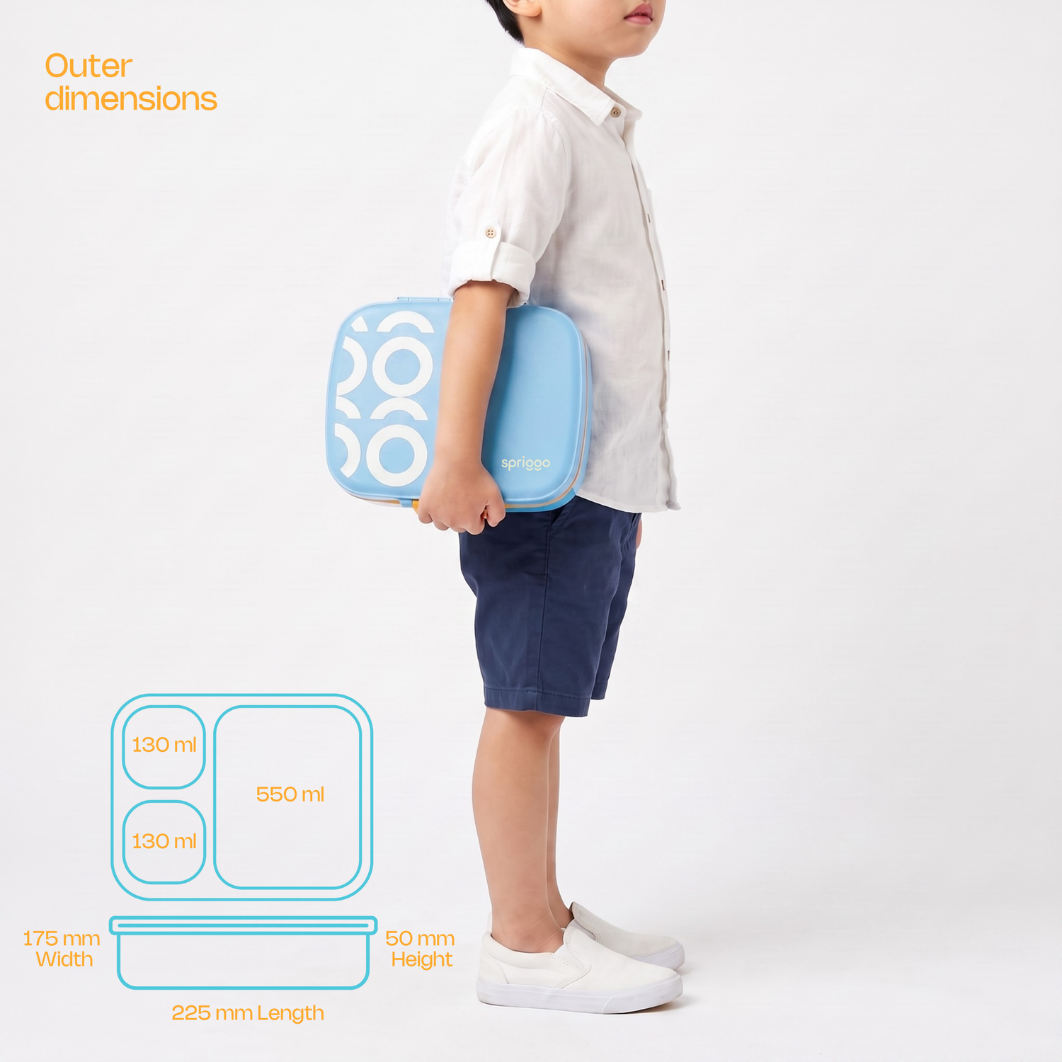 Fiambrera infantil Vault Funk - Naranja Océano